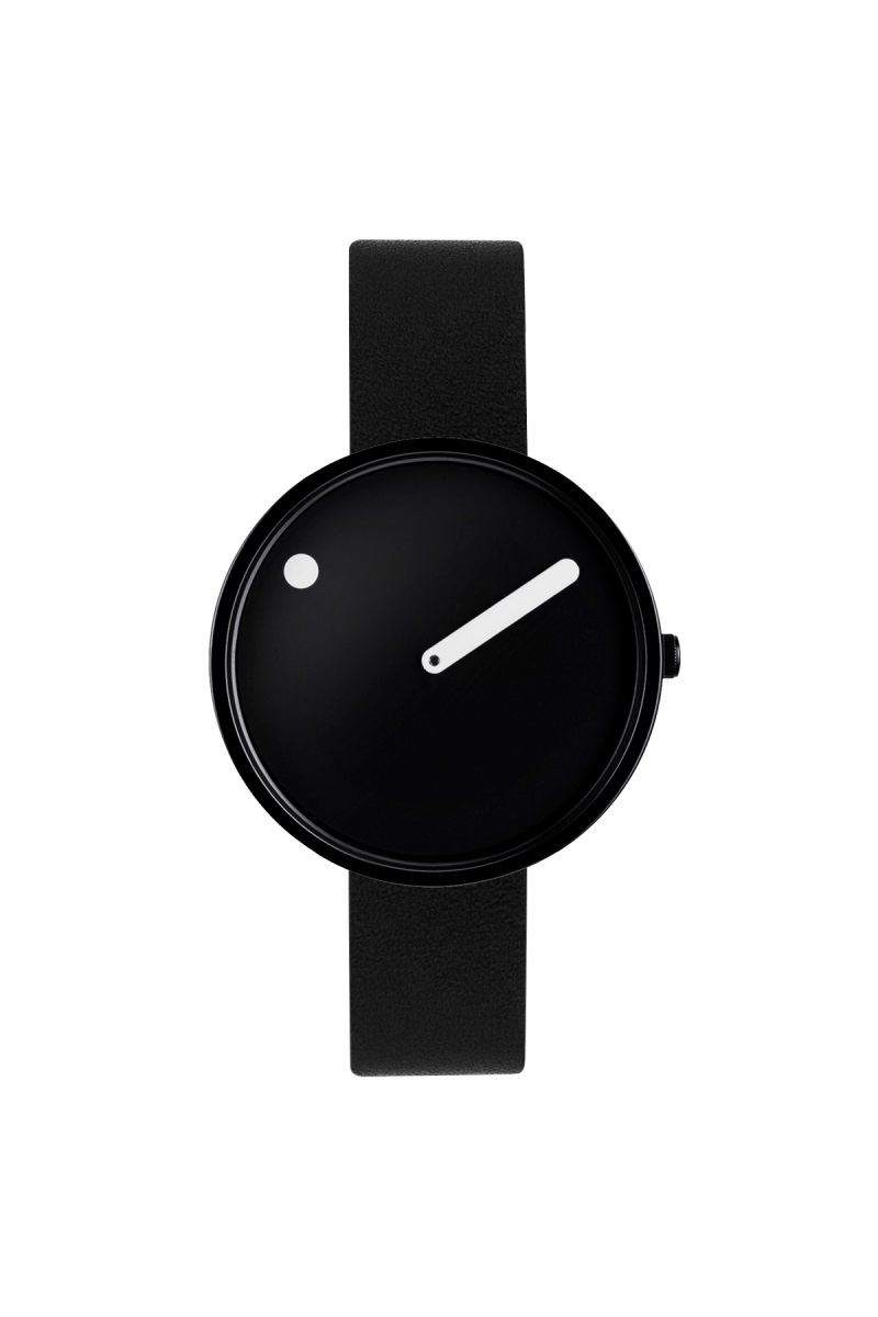часы Picto Picto 30 mm Black / Black Leather фото 5