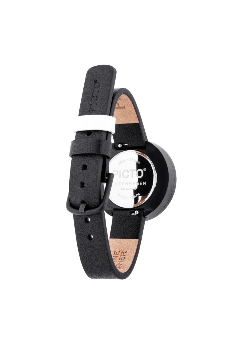 часы Picto Picto 30 mm White / Black Leather фото 7