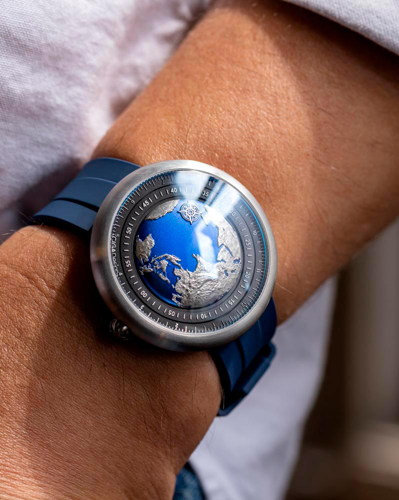 часы CIGA Design U-Series Blue Planet GPHG Stainles Steel Mechanical U031-SU02-W6U фото 6