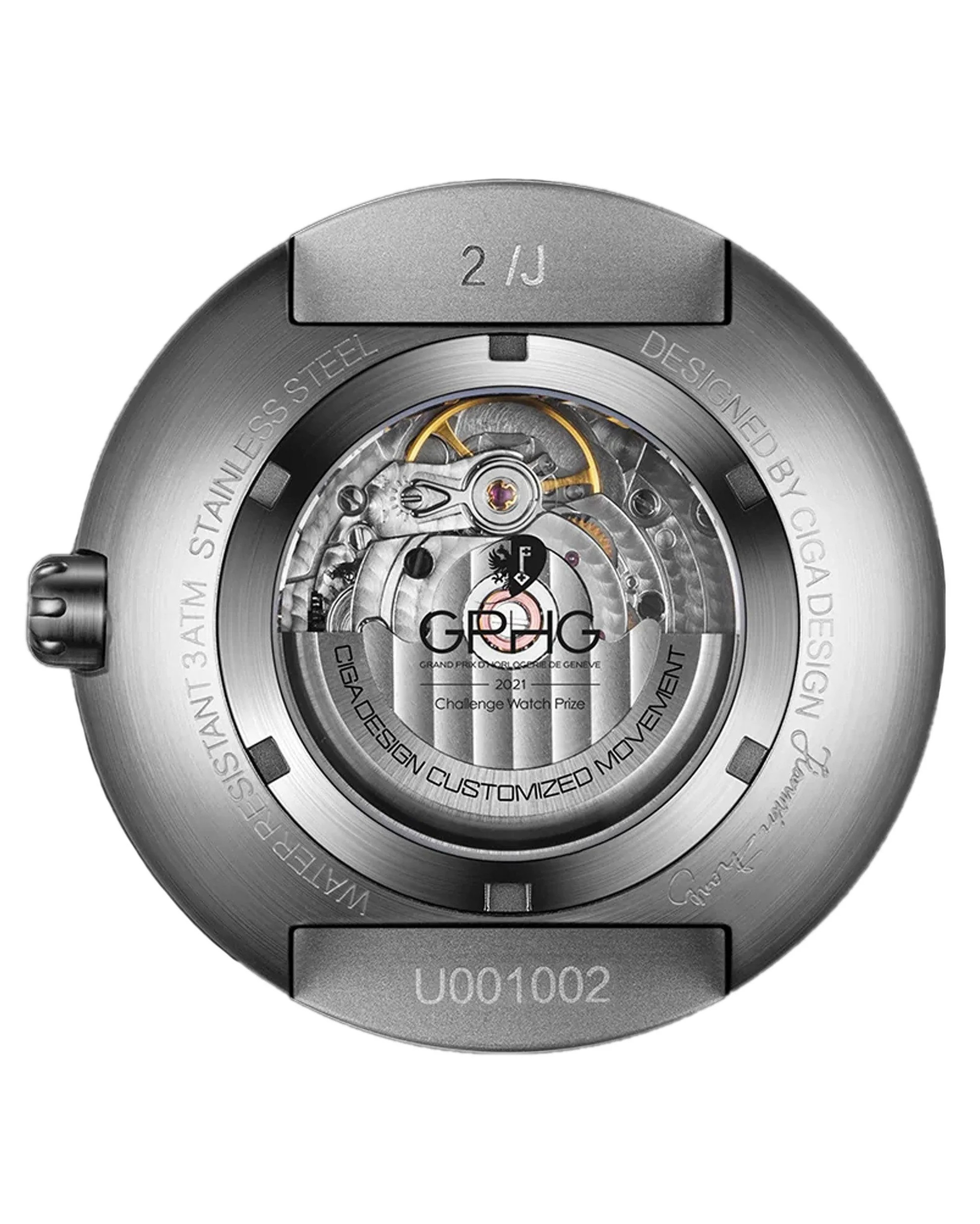 часы CIGA Design U-Series Blue Planet GPHG Titanium Mechanical U031-TU02-W6U фото 16