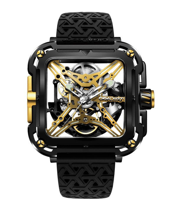 часы CIGA Design X Series Titanium Gold Automatic X021-BLGO-W25BK фото 6
