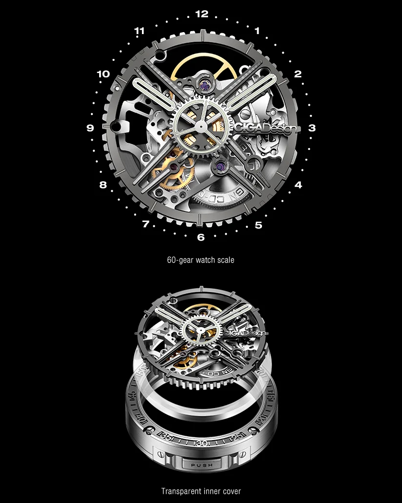 часы CIGA Design M Series Magician (3 в 1) TITAN Automatic M051-TT01-W6B фото 18