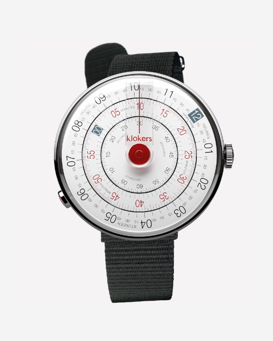 часы Klokers KLOK-01 Red Black nylon фото 4