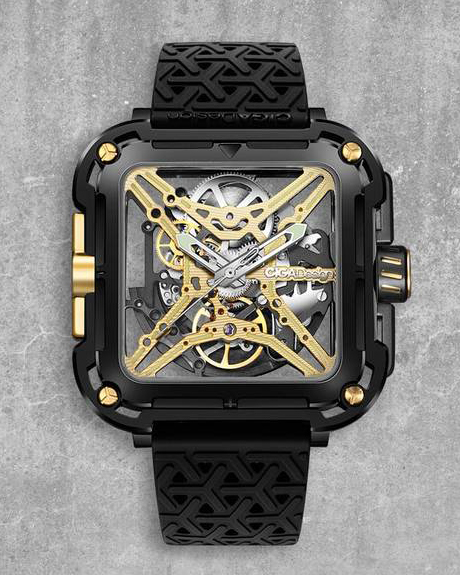 часы CIGA Design X Series Titanium Gold Automatic X021-BLGO-W25BK фото 4