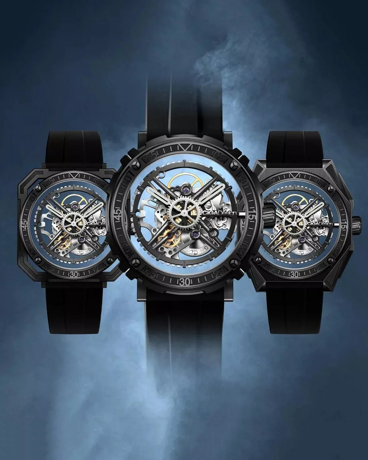 часы CIGA Design M Series Magician TITAN DLC BLACK (3 в 1) Automatic M051-BB01-W6B фото 8