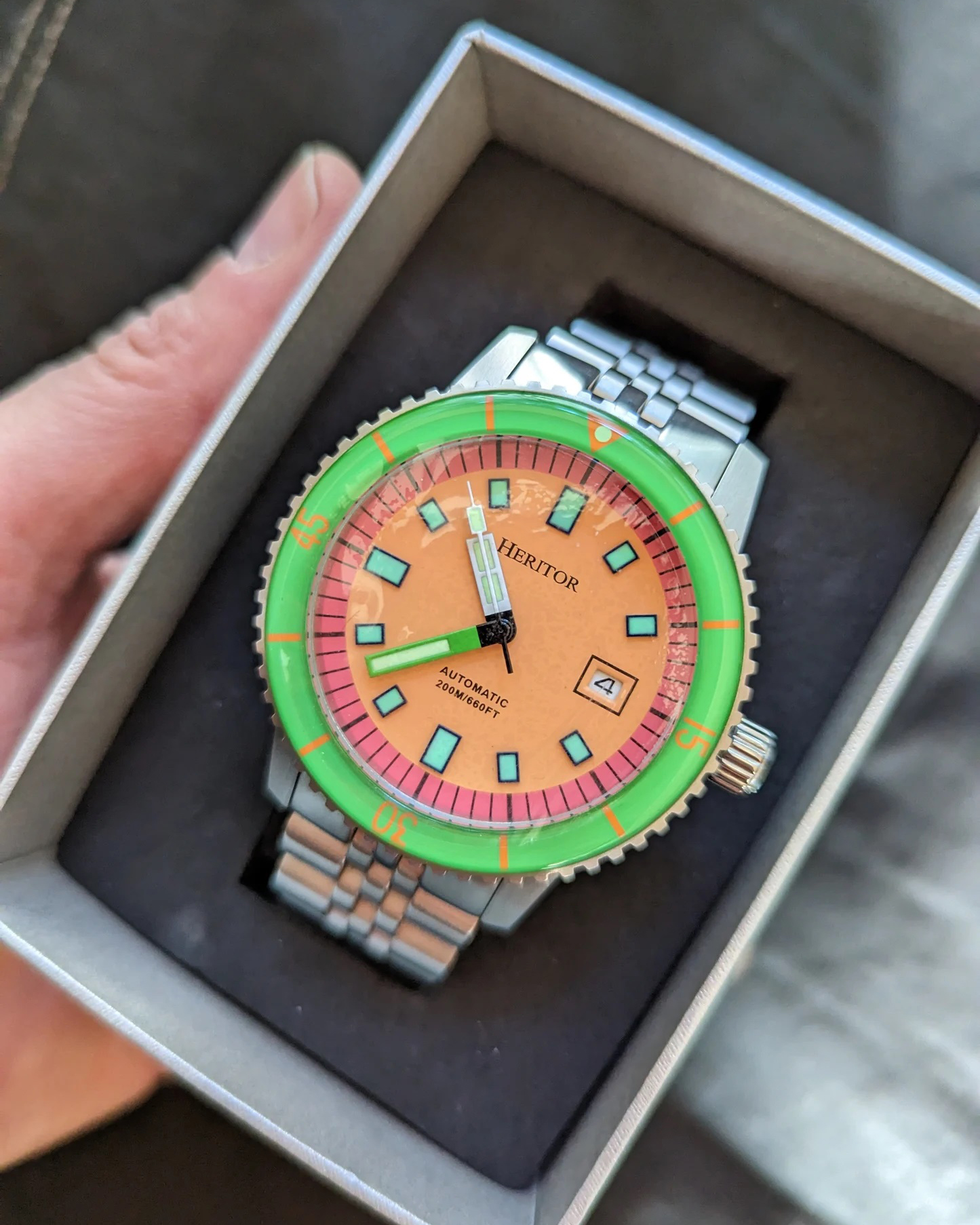 часы WOW-Цена HERITOR Edgard Orange Automatic фото 10