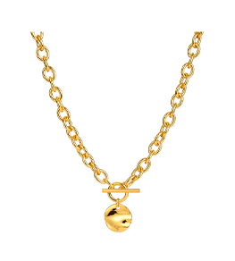 A B Art колье с кулоном из золота Coin Chain 