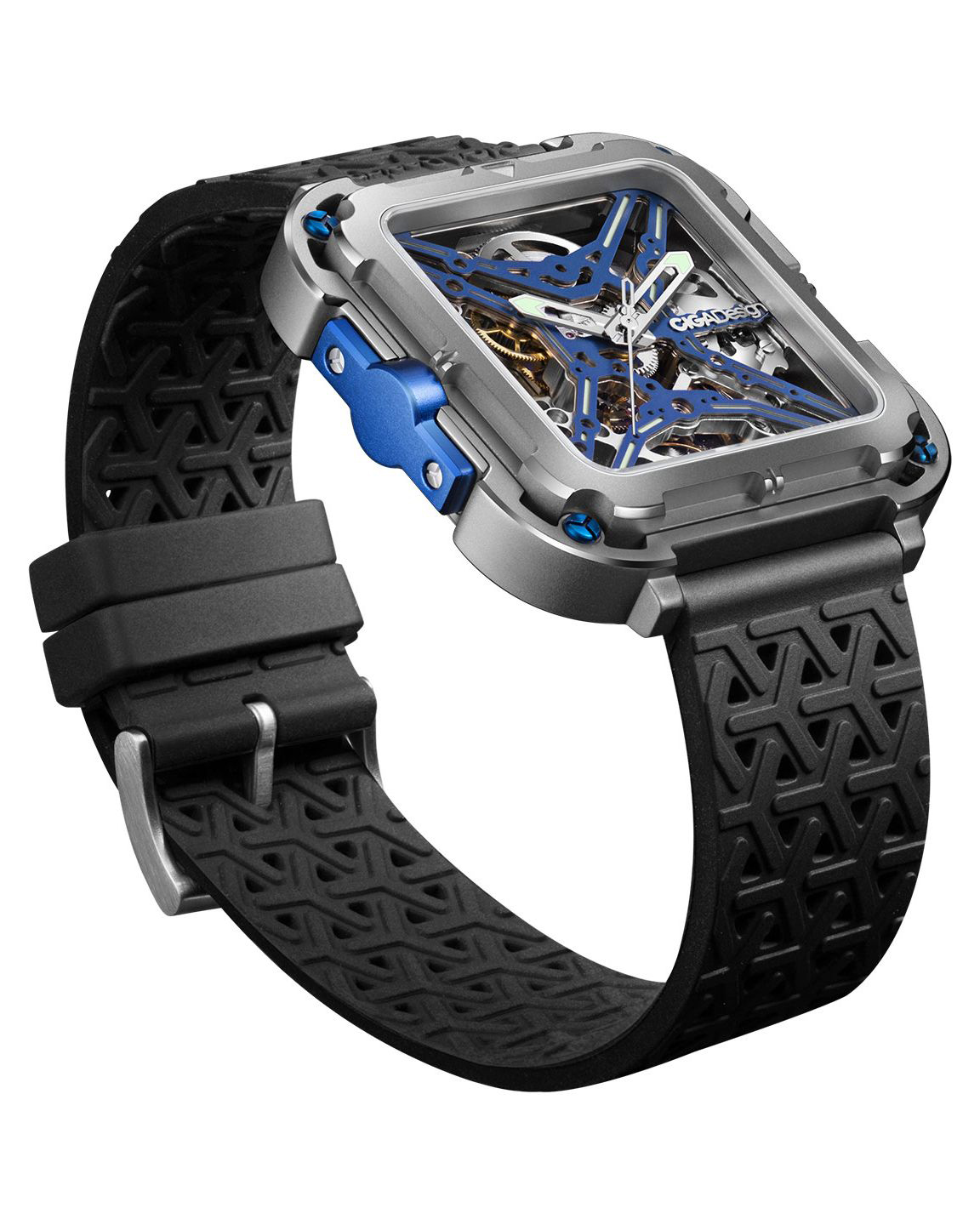 часы CIGA Design X Series Titanium Blue Automatic X021-TIBU-W25BK фото 6
