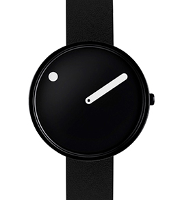 часы  Picto 30 mm Black <br>/ Black Leather  фото 1