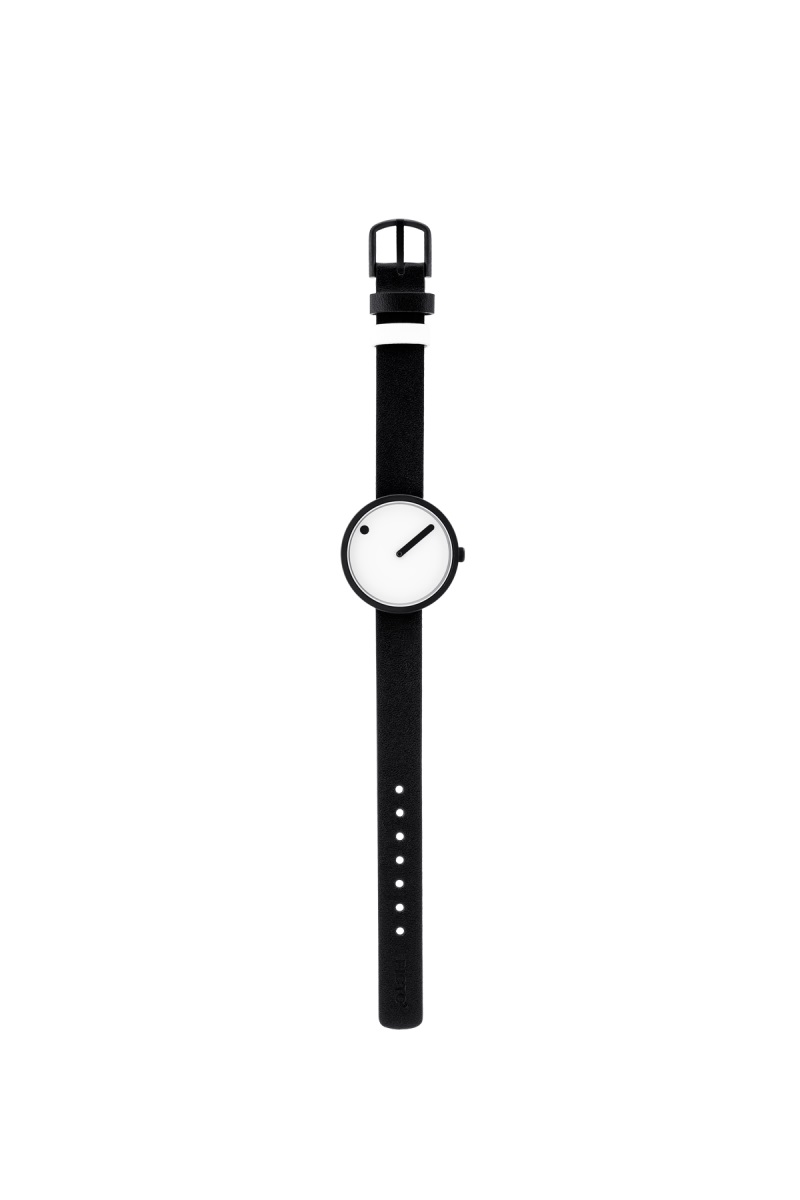 часы Picto Picto 30 mm White / Black Leather фото 6