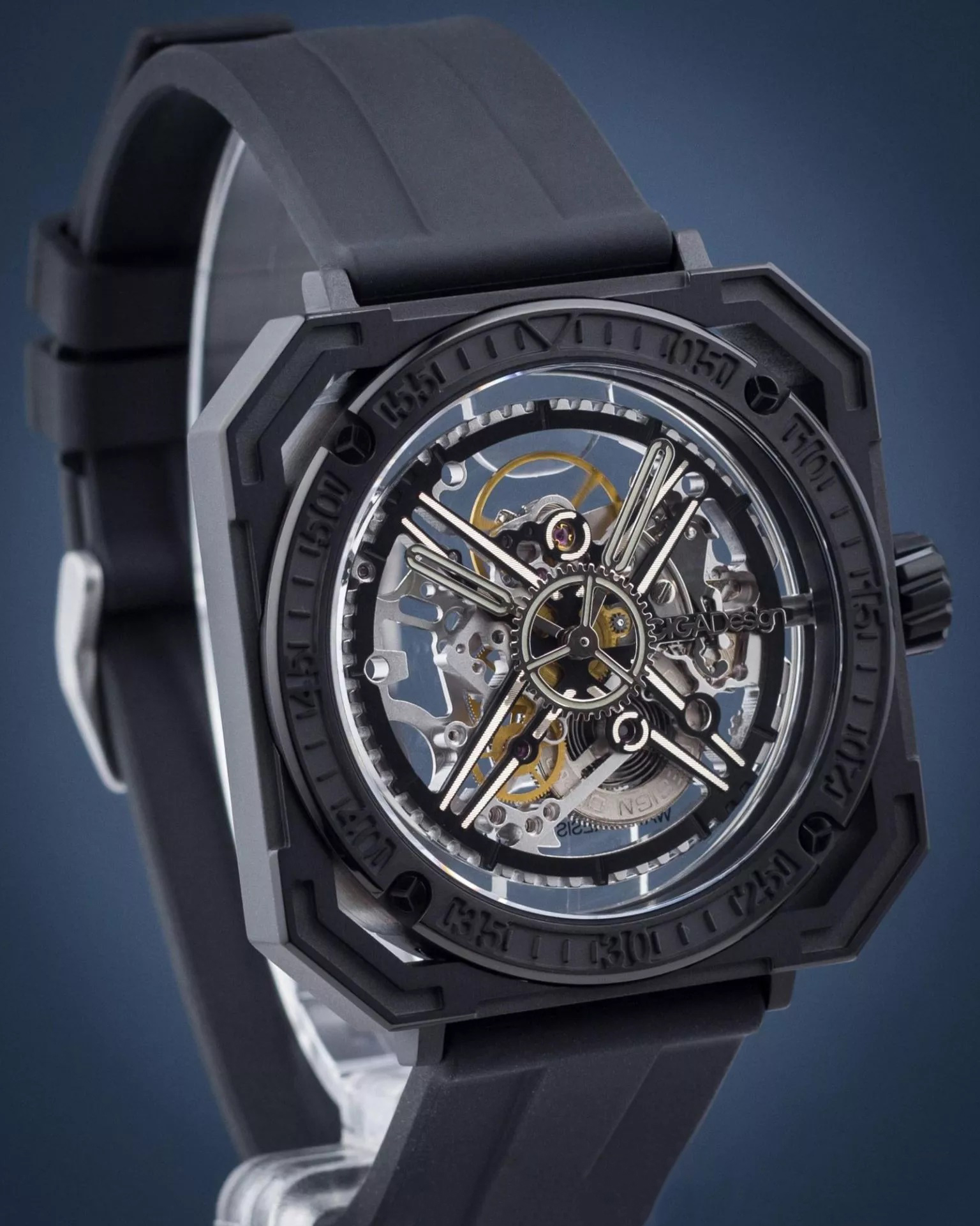 часы CIGA Design M Series Magician TITAN DLC BLACK (3 в 1) Automatic M051-BB01-W6B фото 9