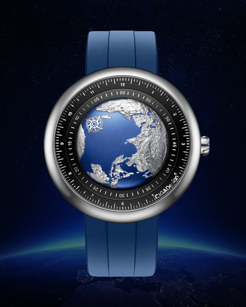 часы CIGA Design U-Series Blue Planet GPHG Titanium Mechanical U031-TU02-W6U фото 6