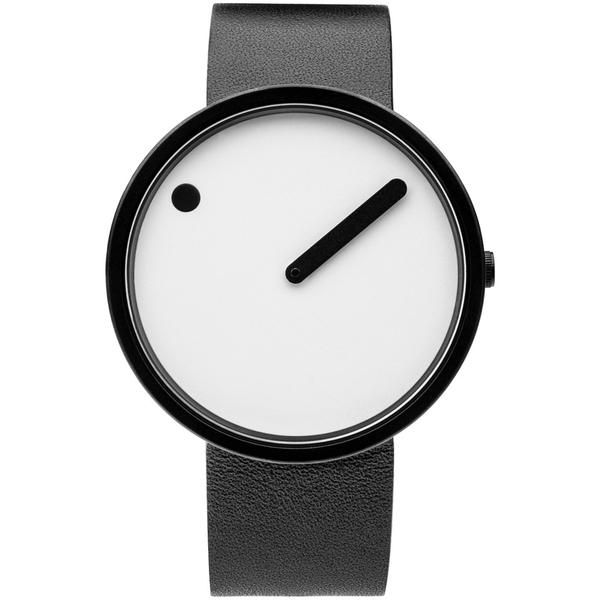 часы Picto Picto 40 mm White / Black Leather фото 6