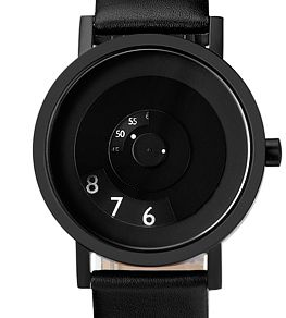 часы  Reveal black leather <br>40 mm  фото 1