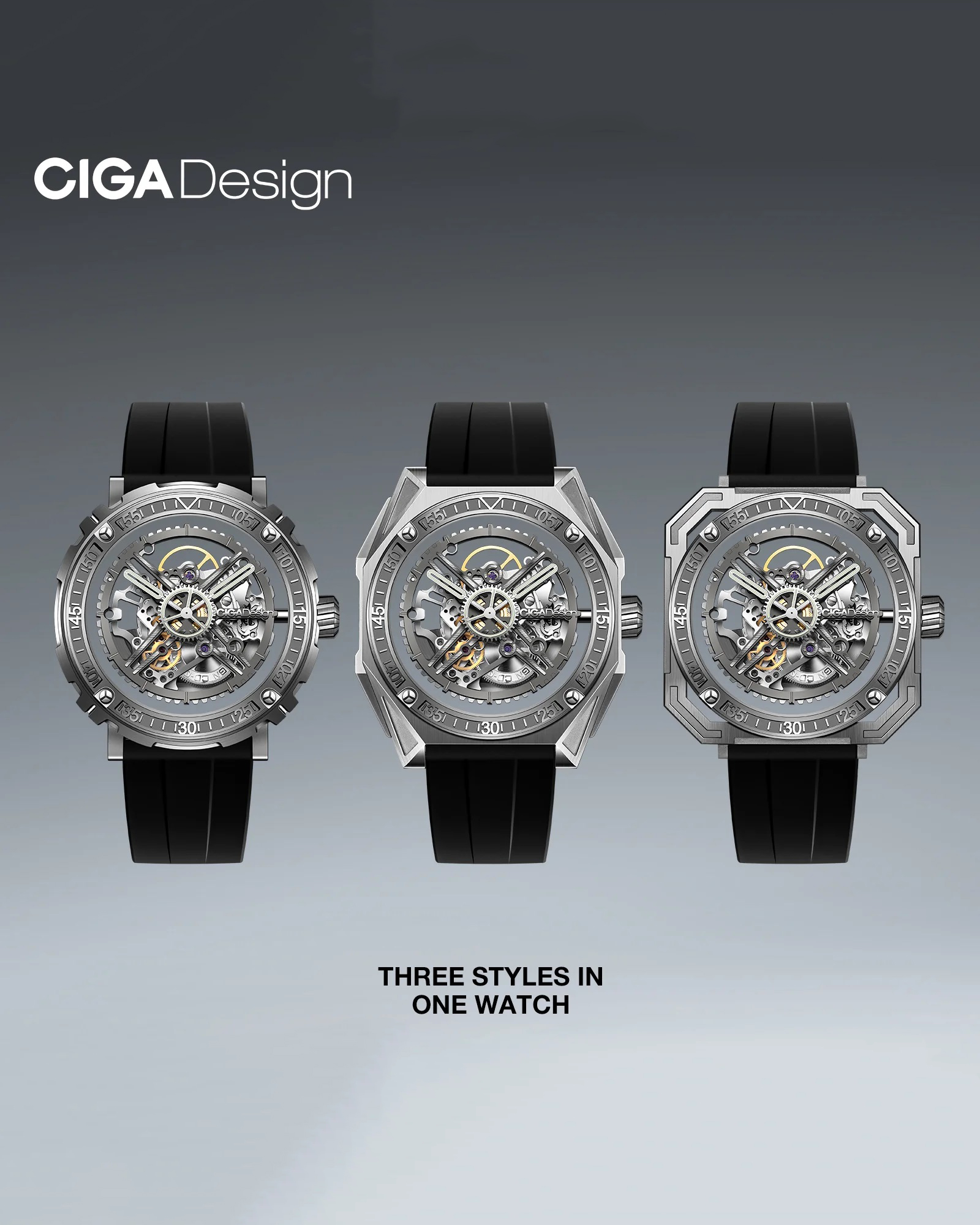 часы CIGA Design M Series Magician (3 в 1) TITAN Automatic M051-TT01-W6B фото 7