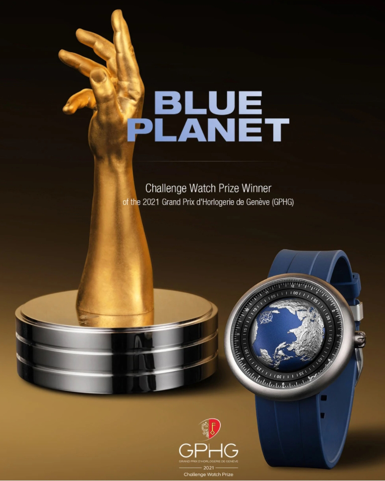 часы CIGA Design U-Series Blue Planet GPHG Titanium Mechanical U031-TU02-W6U фото 5