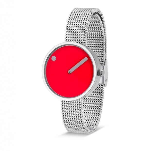 часы Picto Picto 30 mm Red / Steel Polished фото 5