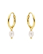 A B Art Jewelry A B Art cерьги-кольца с белыми жемчужинами White Pearl Cluster