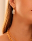 A B Art Jewelry A B Art Серьги-кольца с  жемчужинами