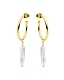 A B Art Jewelry A B Art cерьги-кольца с жемчужинами Pearl Drop