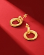 A B Art Jewelry A B Art серьги-подвески из золота Circle Drop