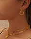 A B Art Jewelry A B Art серьги-подвески из золота Circle Drop