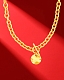 A B Art Jewelry A B Art колье с кулоном из золота Coin Chain
