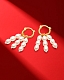 A B Art Jewelry A B Art Серьги-кольца с  жемчужинами